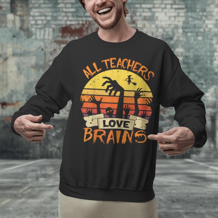 All Teachers Love Brains Shirt Halloween Teachers Unisex Sweatshirt, gift for family, gift for coworker All Teachers Love Brains Shirt Halloween Teachers Unisex Sweatshirt, gift for family, gift for coworker