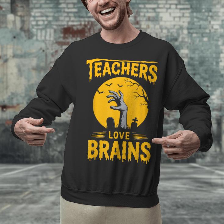 Teachers Love Brains Shirt Men Women Halloween Teacher Unisex Sweatshirt, gift for family, gift for coworker Teachers Love Brains Shirt Men Women Halloween Teacher Unisex Sweatshirt, gift for family, gift for coworker