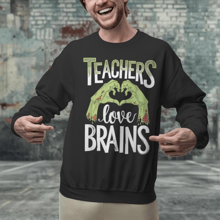 Teachers Love Zombie Teacher Halloween Fun Unisex Sweatshirt, gift for family, gift for coworker