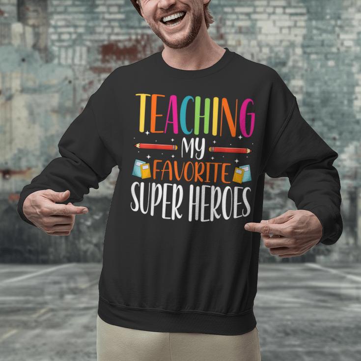 Teaching My Favorite Superheros Men Women SPED Teacher Unisex Sweatshirt, gift for family, gift for coworker Teaching My Favorite Superheros Men Women SPED Teacher Unisex Sweatshirt, gift for family, gift for coworker