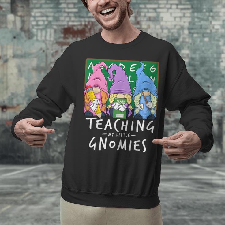 Teaching My Little Gnomies With Gnome For Teacher Women Unisex Sweatshirt, gift for family, gift for coworker Teaching My Little Gnomies With Gnome For Teacher Women Unisex Sweatshirt, gift for family, gift for coworker