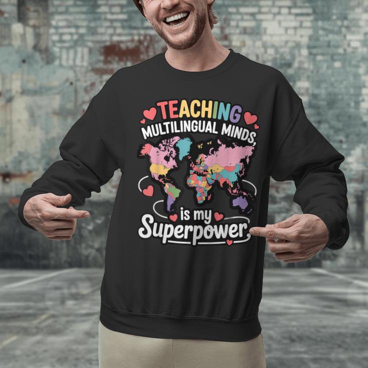Teaching Multilingual Minds Learners English ESL Teacher Unisex Sweatshirt, Esl Teacher Sweatshirts, English Teacher Sweatshirts, gift for family, gift for coworker Teaching Multilingual Minds Learners English ESL Teacher Unisex Sweatshirt, Esl Teacher Sweatshirts, English Teacher Sweatshirts, gift for family, gift for coworker