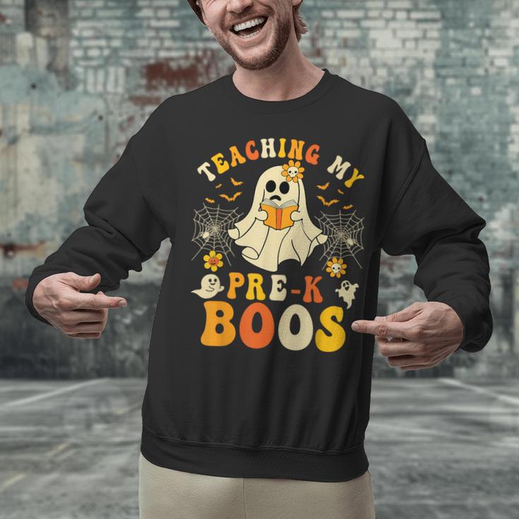 Teaching My Pre-K Boos Crew Teachers Halloween Ghost Unisex Sweatshirt, gift for family, gift for coworker
