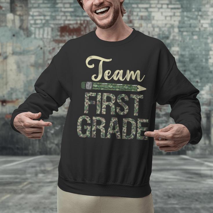 Team First Grade Camo 1st Grade Teacher Camouflage Unisex Sweatshirt, First Grade Teacher Sweatshirts, gift for family, gift for coworker Team First Grade Camo 1st Grade Teacher Camouflage Unisex Sweatshirt, First Grade Teacher Sweatshirts, gift for family, gift for coworker