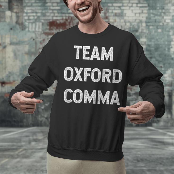 Team Oxford Comma English Majors And Teachers For Men Women Girls Kids Unisex Sweatshirt, English Teacher Sweatshirts, gift for family, gift for coworker