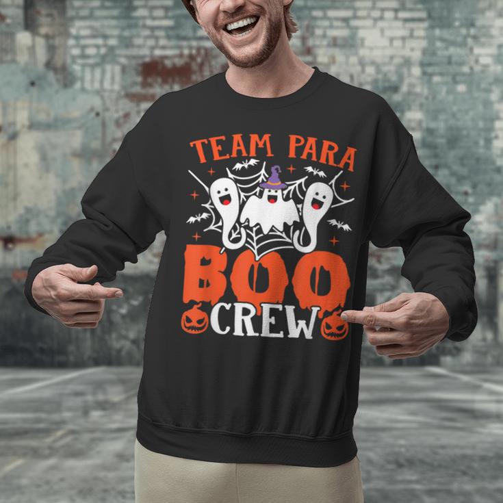Team Para Boo Crew Halloween Ghost Paraprofessional Teacher Unisex Sweatshirt, gift for family, gift for coworker