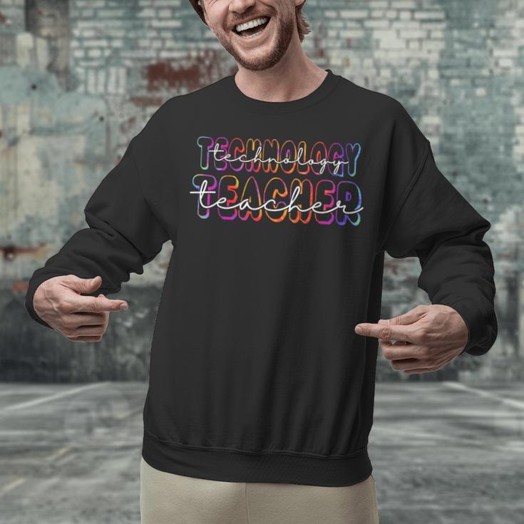 Technology Teacher Student First Day Back To School Tie Dye For Men Women Girls Kids Unisex Sweatshirt, gift for family, gift for coworker Technology Teacher Student First Day Back To School Tie Dye For Men Women Girls Kids Unisex Sweatshirt, gift for family, gift for coworker