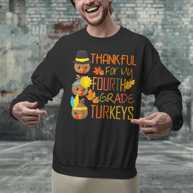 Thankful For My 4th Grade Turkey Thanksgiving Turkey Teacher Unisex Sweatshirt, 4th Grade Teacher Sweatshirts, gift for family, gift for coworker Thankful For My 4th Grade Turkey Thanksgiving Turkey Teacher Unisex Sweatshirt, 4th Grade Teacher Sweatshirts, gift for family, gift for coworker