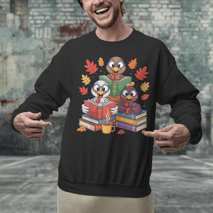 Thanksgiving Teacher Books Turkey Reading Book Unisex Sweatshirt, gift for family, gift for coworker Thanksgiving Teacher Books Turkey Reading Book Unisex Sweatshirt, gift for family, gift for coworker