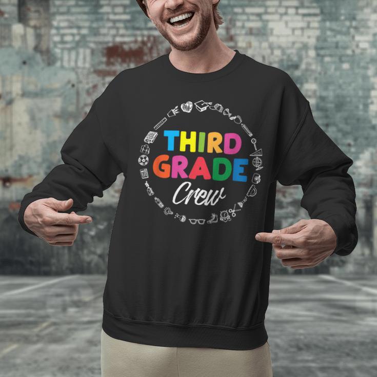 Third Grade Crew First Day Of School 3rd Grade Teacher Unisex Sweatshirt, First Grade Teacher Sweatshirts, gift for family, gift for coworker Third Grade Crew First Day Of School 3rd Grade Teacher Unisex Sweatshirt, First Grade Teacher Sweatshirts, gift for family, gift for coworker