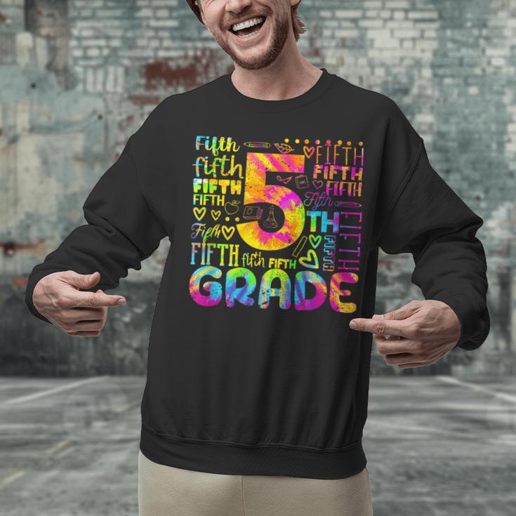 Tie Dye 5th Grade Typography Team Fifth Grade Teacher For Men Women Girls Kids Unisex Sweatshirt, gift for family, gift for coworker Tie Dye 5th Grade Typography Team Fifth Grade Teacher For Men Women Girls Kids Unisex Sweatshirt, gift for family, gift for coworker