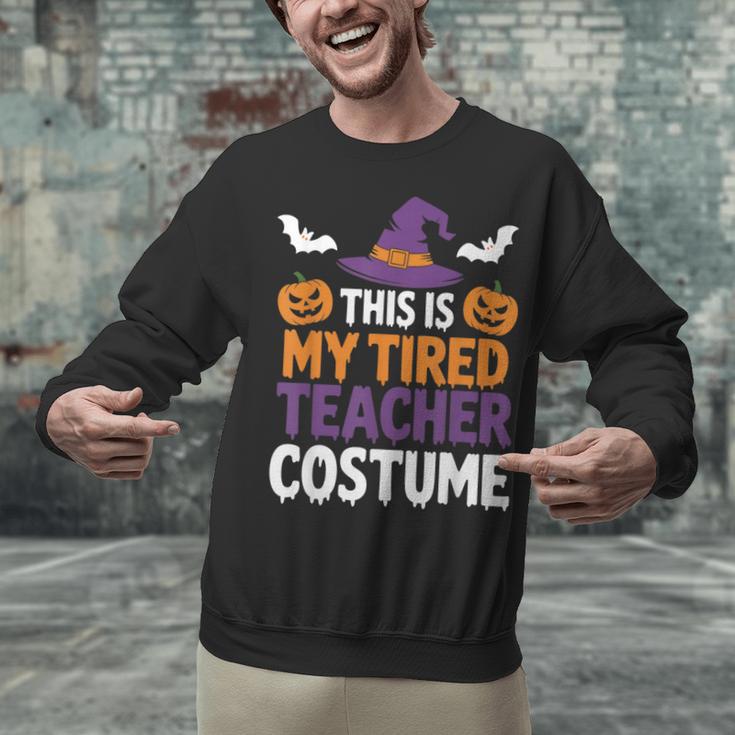 Tired Teacher Costume For Humor Halloween Unisex Sweatshirt, gift for family, gift for coworker Tired Teacher Costume For Humor Halloween Unisex Sweatshirt, gift for family, gift for coworker