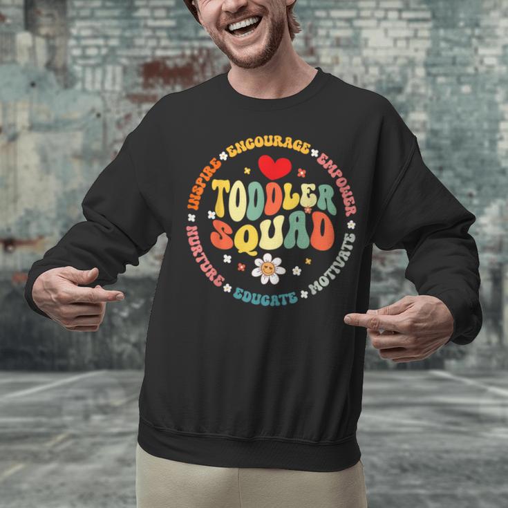 Toddler Squad Pre-K Teacher Pre School Back To School Unisex Sweatshirt, gift for family, gift for coworker Toddler Squad Pre-K Teacher Pre School Back To School Unisex Sweatshirt, gift for family, gift for coworker