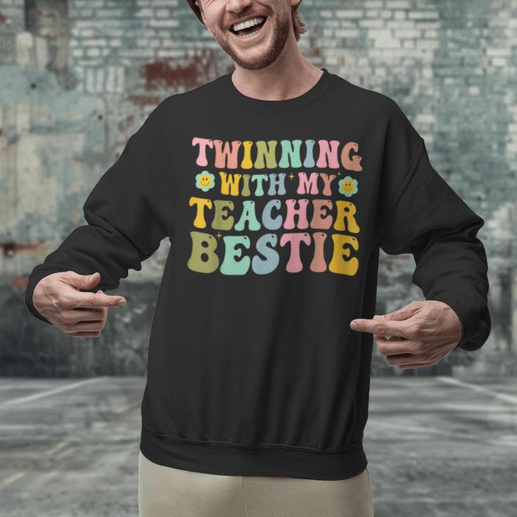 Twinning With My Teacher Bestie Twin Day Matching Teachers For Men Women Girls Kids Unisex Sweatshirt, gift for family, gift for coworker