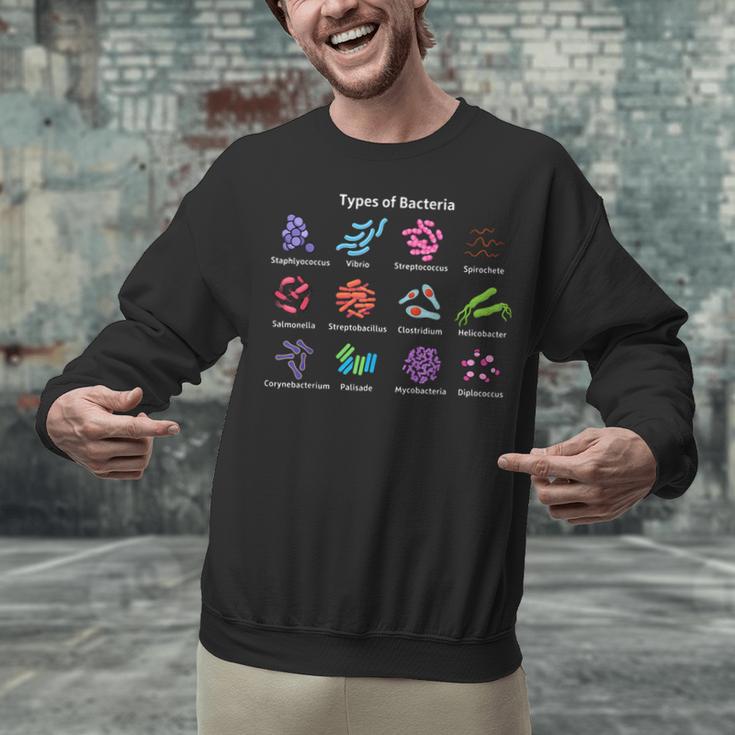 Types Of Bacteria Microbiologist Biology Science Teacher Unisex Sweatshirt, Science Teacher Sweatshirts, gift for family, gift for coworker