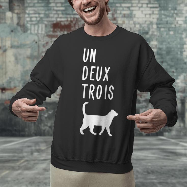 Un Deux Trois Cat Shirt French Teacher Unisex Sweatshirt, gift for family, gift for coworker