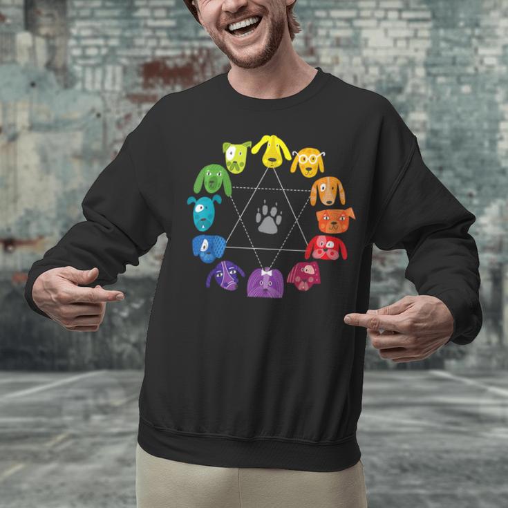 Unique For Artists By ADS Color Wheel Educational Art Teacher Dog Themed Artist Small Unisex Sweatshirt, gift for family, gift for coworker Unique For Artists By ADS Color Wheel Educational Art Teacher Dog Themed Artist Small Unisex Sweatshirt, gift for family, gift for coworker