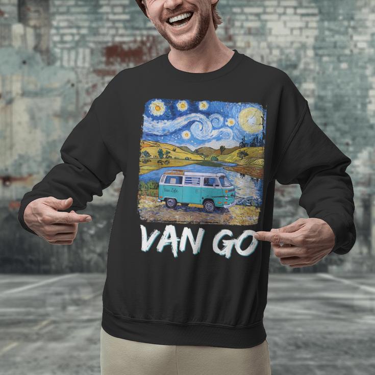 Van Go Retro Vanlife Art Teacher Unisex Sweatshirt, gift for family, gift for coworker