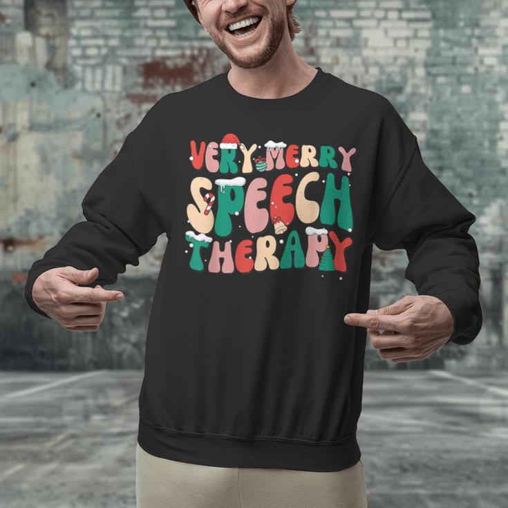 Verry Merry Speech Language Pathologist Teacher Christmas Unisex Sweatshirt, gift for family, gift for coworker Verry Merry Speech Language Pathologist Teacher Christmas Unisex Sweatshirt, gift for family, gift for coworker