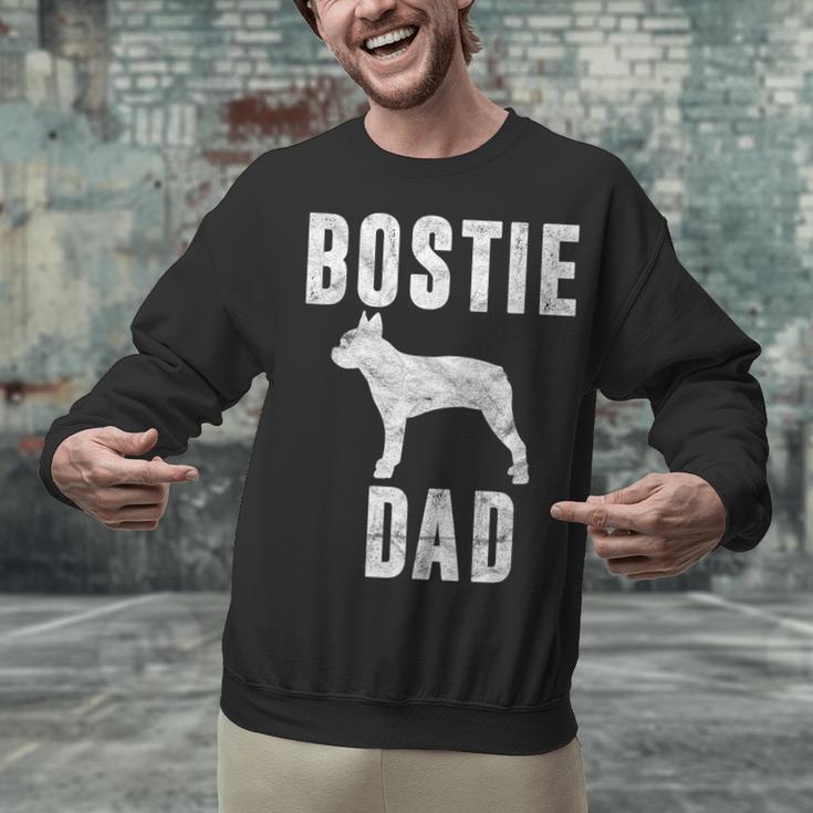Vintage Boston Terrier Dad Dog Daddy Bostie Father Unisex Sweatshirt, Boston Terrier Dad Sweatshirts, gift for family, gift for coworker