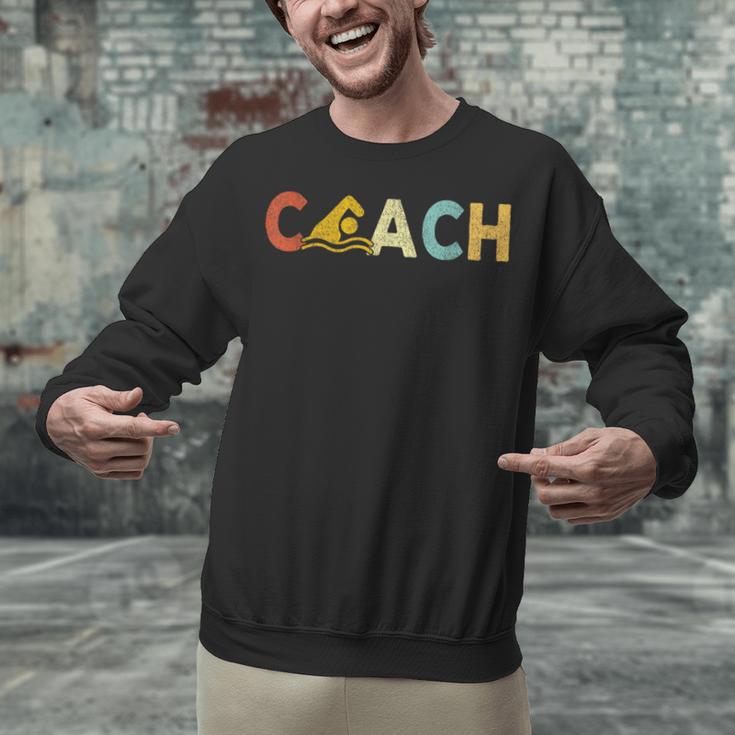 Vintage Swim Coach Swimming Coach Swim Teacher Swimmer Retro Unisex Sweatshirt, gift for family, gift for coworker
