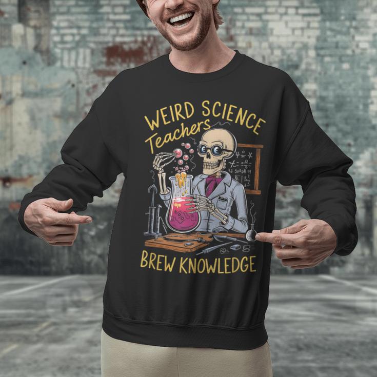 Weird Science Skeleton Halloween Teachers Brew Knowledge Unisex Sweatshirt, Science Teacher Sweatshirts, gift for family, gift for coworker Weird Science Skeleton Halloween Teachers Brew Knowledge Unisex Sweatshirt, Science Teacher Sweatshirts, gift for family, gift for coworker