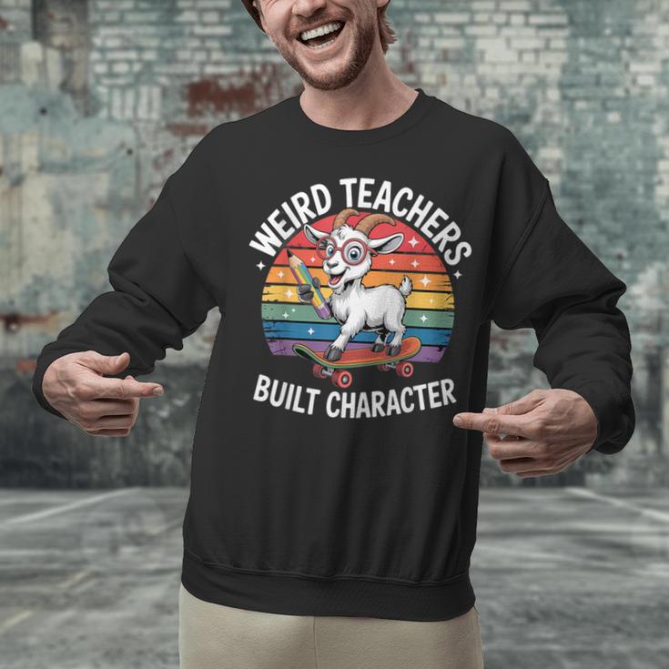 Weird Teachers Build Character Teacher Unisex Sweatshirt, gift for family, gift for coworker Weird Teachers Build Character Teacher Unisex Sweatshirt, gift for family, gift for coworker
