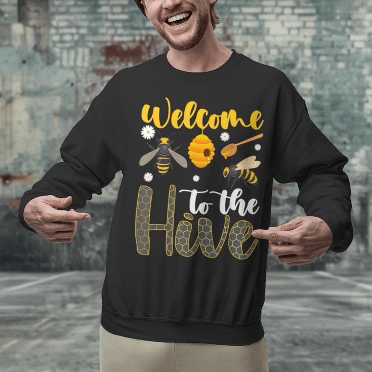Welcome To The Hive Bee Teacher Back To School Unisex Sweatshirt, gift for family, gift for coworker