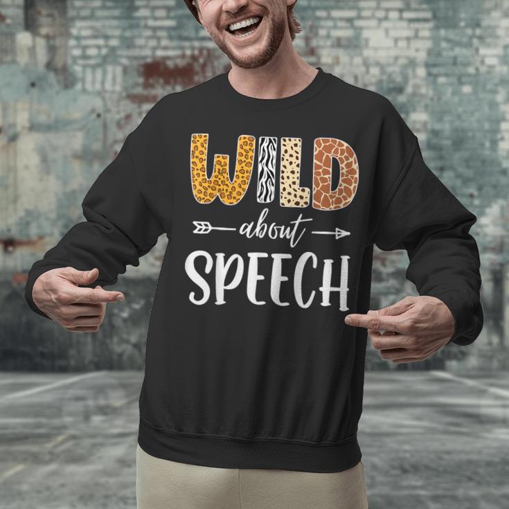 Wild About Speech SLP Leopard Teacher Back To School Kids Unisex Sweatshirt, gift for family, gift for coworker Wild About Speech SLP Leopard Teacher Back To School Kids Unisex Sweatshirt, gift for family, gift for coworker