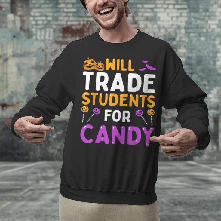Will Trade Students For Candy Cute Halloween Costume Teacher For Men Women Kids Unisex Sweatshirt, gift for family, gift for coworker