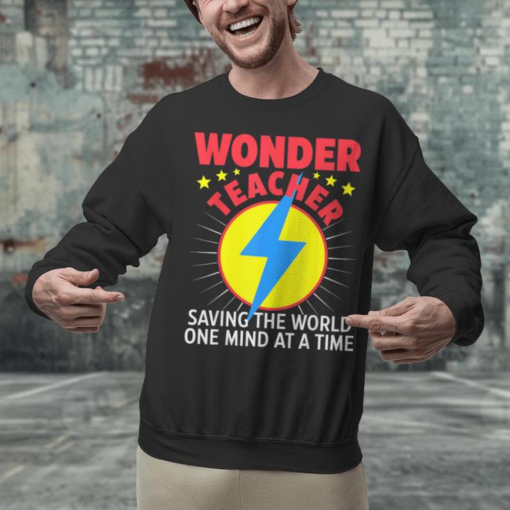Wonder Teacher Costume Shirt Teacher Halloween Costume Men Women Unisex Sweatshirt, gift for family, gift for coworker