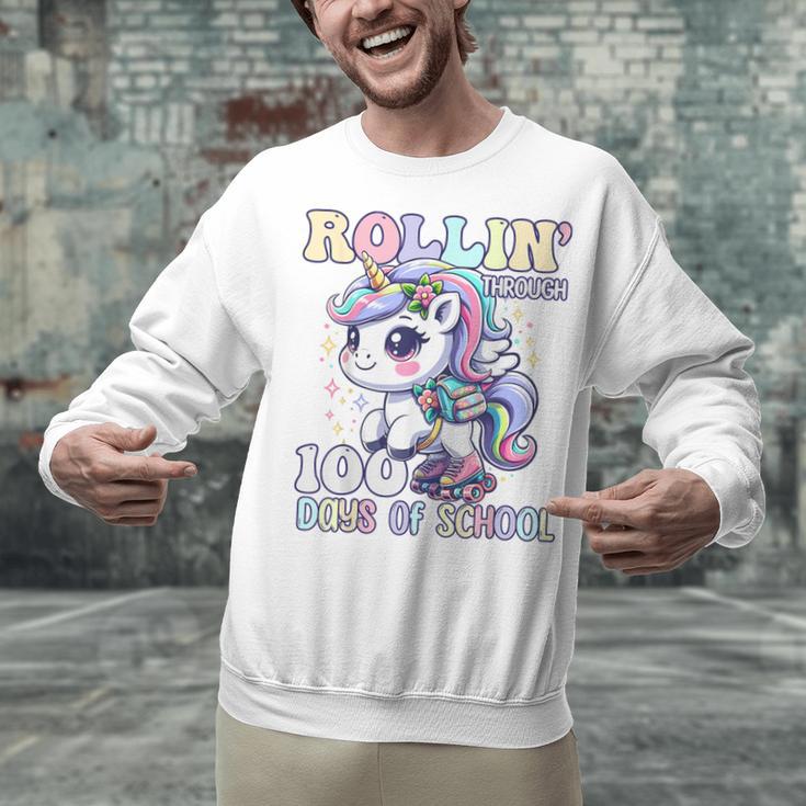 100 Days Of School Girls Teacher 100th Day Unicorn Outfit Unisex Sweatshirt, gift for family, gift for coworker