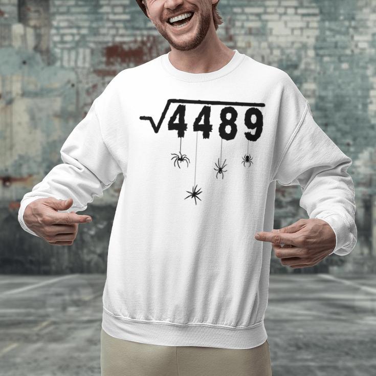 67 Meme Math Teacher 6 7 Halloween Spiders Square Root 4489 Unisex Sweatshirt, gift for family, gift for coworker