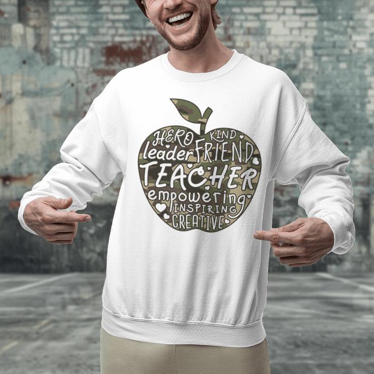 Apple Camoflauge Clothing Camo Student Teacher Cute School Unisex Sweatshirt, gift for family, gift for coworker Apple Camoflauge Clothing Camo Student Teacher Cute School Unisex Sweatshirt, gift for family, gift for coworker