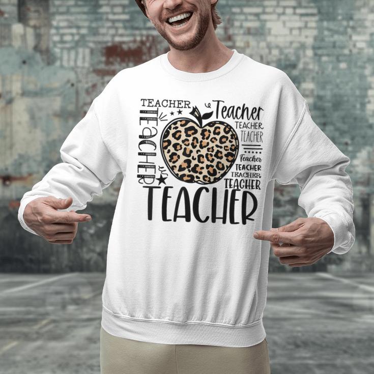 Back To School Teacher Life Apple Leopard Teacher Women Unisex Sweatshirt, gift for family, gift for coworker Back To School Teacher Life Apple Leopard Teacher Women Unisex Sweatshirt, gift for family, gift for coworker