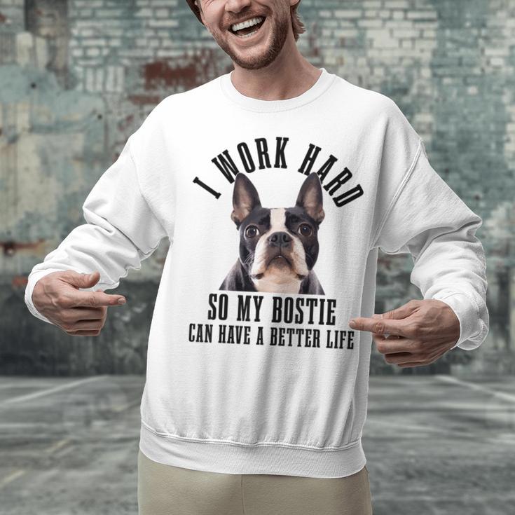 Bostie Mama Dog Dad Boston Terrier For Men Women Unisex Sweatshirt, Boston Terrier Dad Sweatshirts, gift for family, gift for coworker