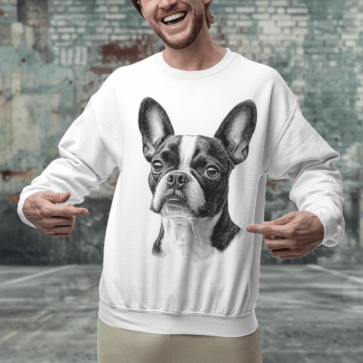 Boston Terrier Dog Motif Pet Illustration Boston Terrier For Men Women Kids Unisex Sweatshirt, gift for family, gift for coworker