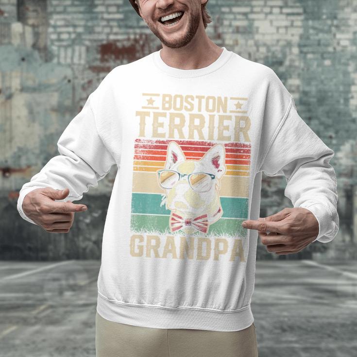 Boston Terrier Grandpa Dog Lover Father's Day Premium Unisex Sweatshirt, gift for family, gift for coworker