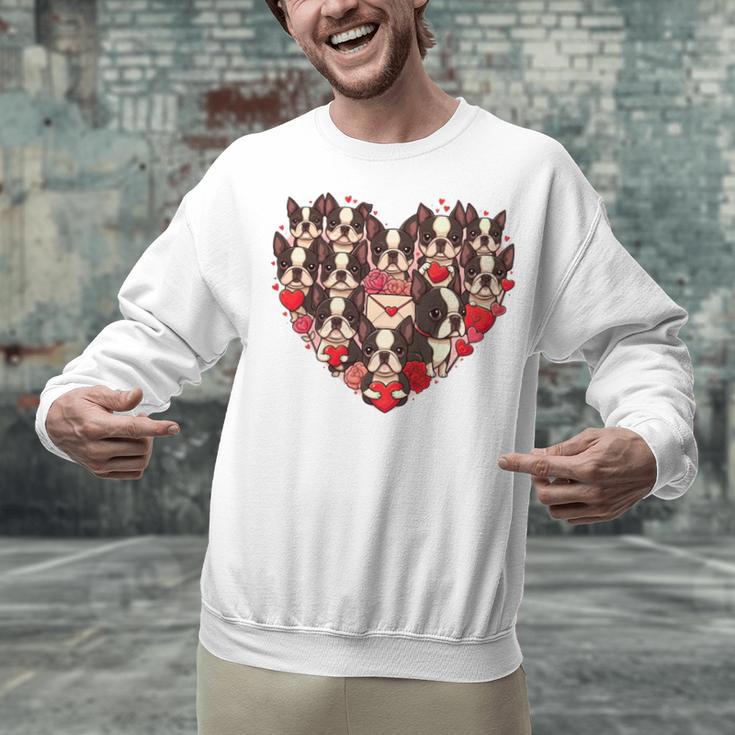 Boston Terrier Heart Valentine Boston Terrier Unisex Sweatshirt, gift for family, gift for coworker