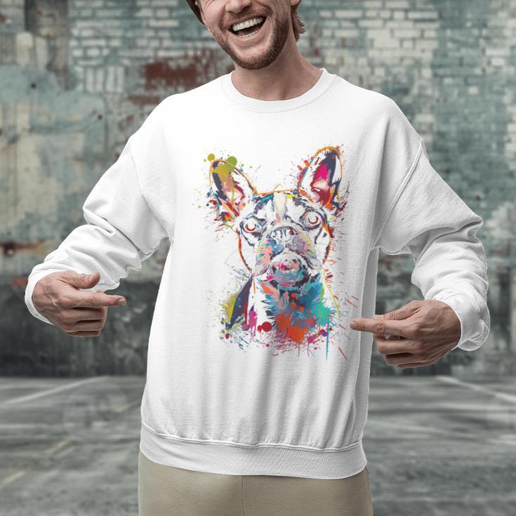 Boston Terrier Splash Unisex Sweatshirt, gift for family, gift for coworker
