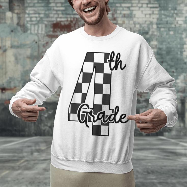 Checkered Fourth Grade Back To School Teachers Students Unisex Sweatshirt, gift for family, gift for coworker Checkered Fourth Grade Back To School Teachers Students Unisex Sweatshirt, gift for family, gift for coworker