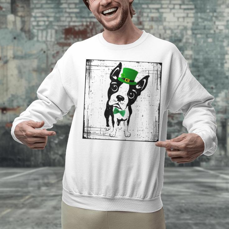 Cool Saint Patrick's Boston Terrier T Shirt For Dogs Lovers Unisex Sweatshirt, gift for family, gift for coworker