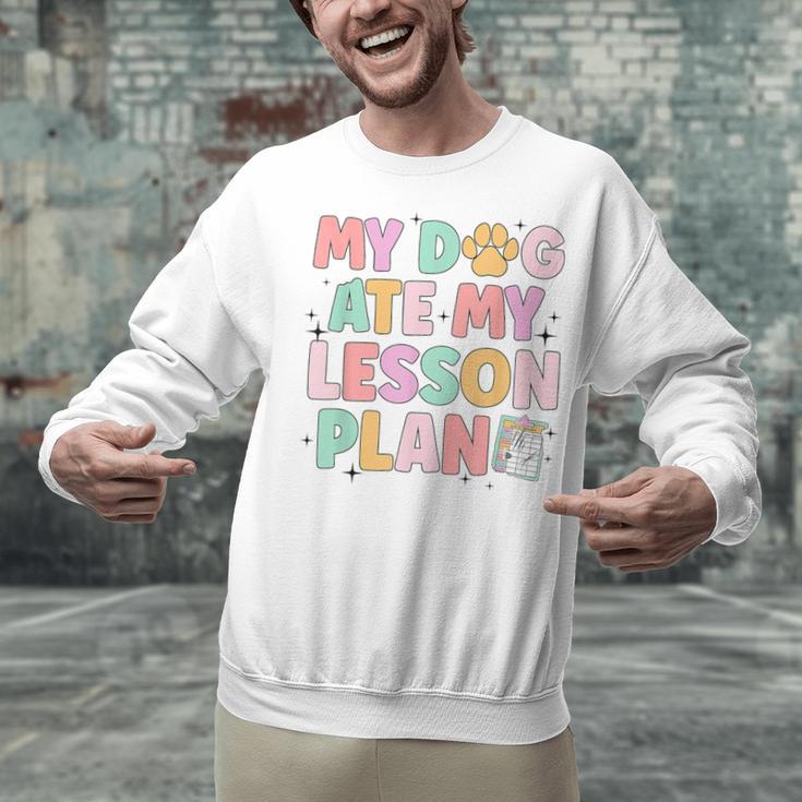 My Dog Ate My Lesson Plan Kindergarten Teacher Dog Lover For Men Women Unisex Sweatshirt, gift for family, gift for coworker My Dog Ate My Lesson Plan Kindergarten Teacher Dog Lover For Men Women Unisex Sweatshirt, gift for family, gift for coworker