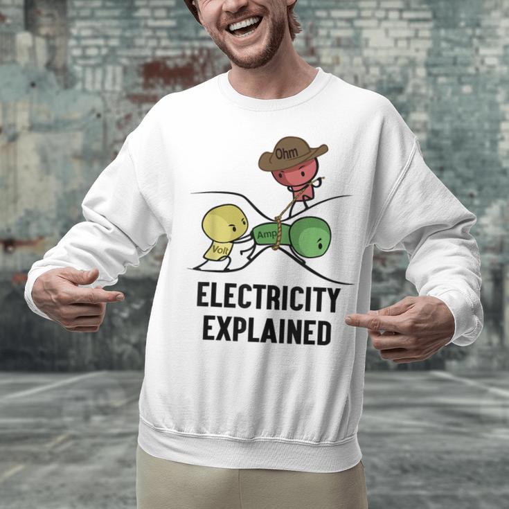 Electricity Explained Physics Nerd I Teacher School Unisex Sweatshirt, gift for family, gift for coworker Electricity Explained Physics Nerd I Teacher School Unisex Sweatshirt, gift for family, gift for coworker
