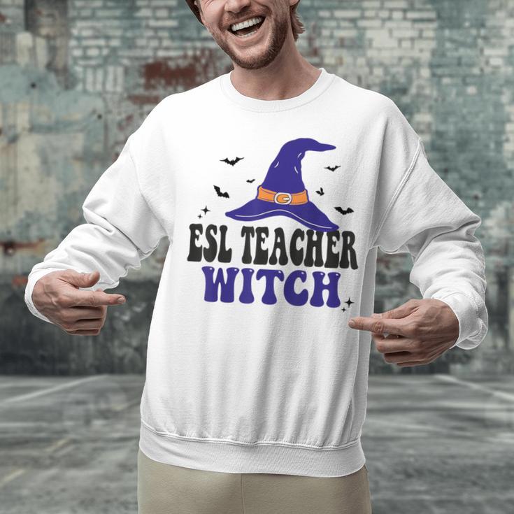 ESL Teacher Witch Halloween Matching Group Costume Unisex Sweatshirt, Esl Teacher Sweatshirts, gift for family, gift for coworker ESL Teacher Witch Halloween Matching Group Costume Unisex Sweatshirt, Esl Teacher Sweatshirts, gift for family, gift for coworker
