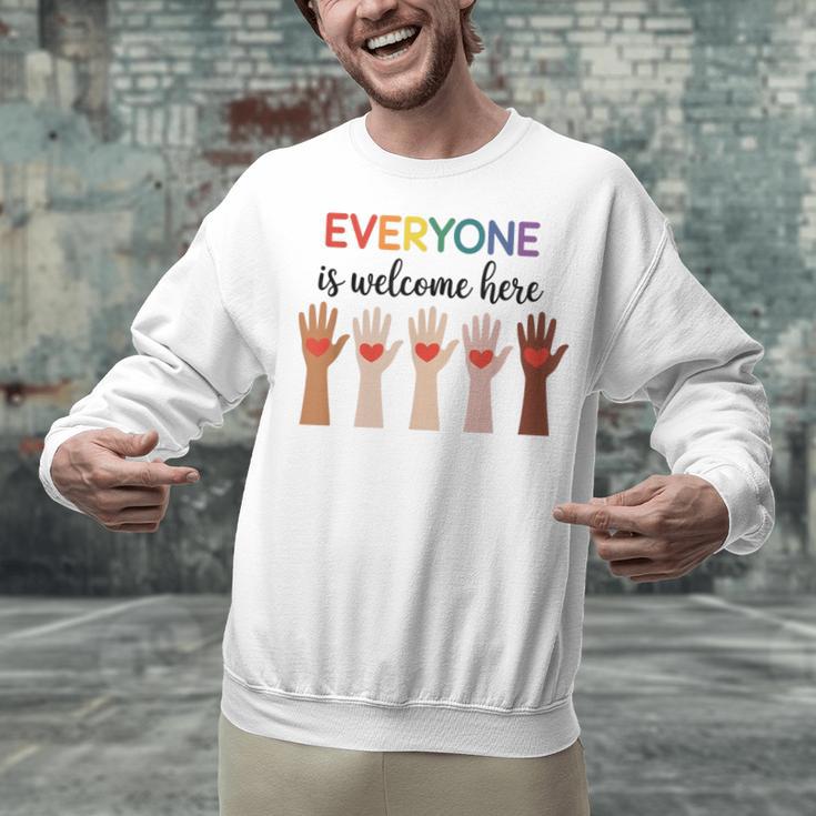 Everyone Is Welcome Here Idaho Teacher Unisex Sweatshirt, gift for family, gift for coworker