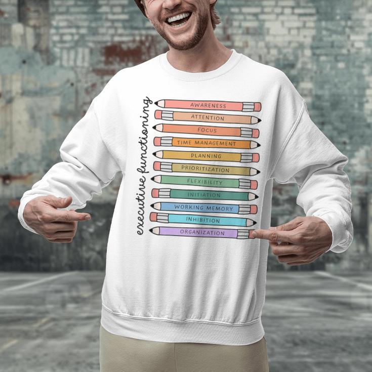 Executive Functioning Skills Back To School Sped Teacher SLP Unisex Sweatshirt, gift for family, gift for coworker Executive Functioning Skills Back To School Sped Teacher SLP Unisex Sweatshirt, gift for family, gift for coworker