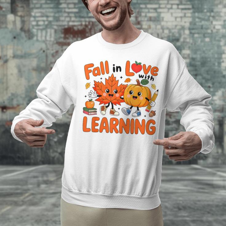 Fall In Love With Learning Thanksgiving Teacher Student Kids Unisex Sweatshirt, gift for family, gift for coworker Fall In Love With Learning Thanksgiving Teacher Student Kids Unisex Sweatshirt, gift for family, gift for coworker