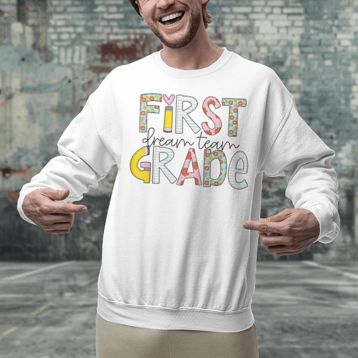 First Grade Dream Team Back To School 1st Grade Teacher Unisex Sweatshirt, First Grade Teacher Sweatshirts, gift for family, gift for coworker First Grade Dream Team Back To School 1st Grade Teacher Unisex Sweatshirt, First Grade Teacher Sweatshirts, gift for family, gift for coworker