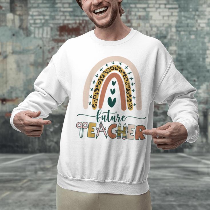 Future Teacher Boho Rainbow Leopard New Grad Student Unisex Sweatshirt, Future Teacher Sweatshirts, gift for family, gift for coworker Future Teacher Boho Rainbow Leopard New Grad Student Unisex Sweatshirt, Future Teacher Sweatshirts, gift for family, gift for coworker
